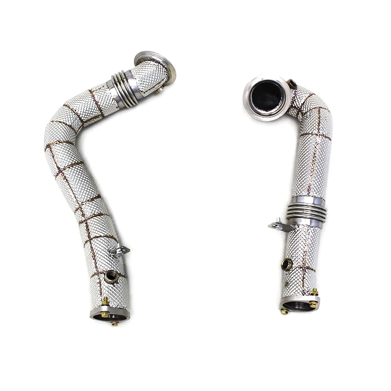 Yooking Turbo Downpipe For BMW 535/535i N54 3.0T 2011-2017 Stainless Steel Exhaust Downpipe With Heat Shield Straight Header