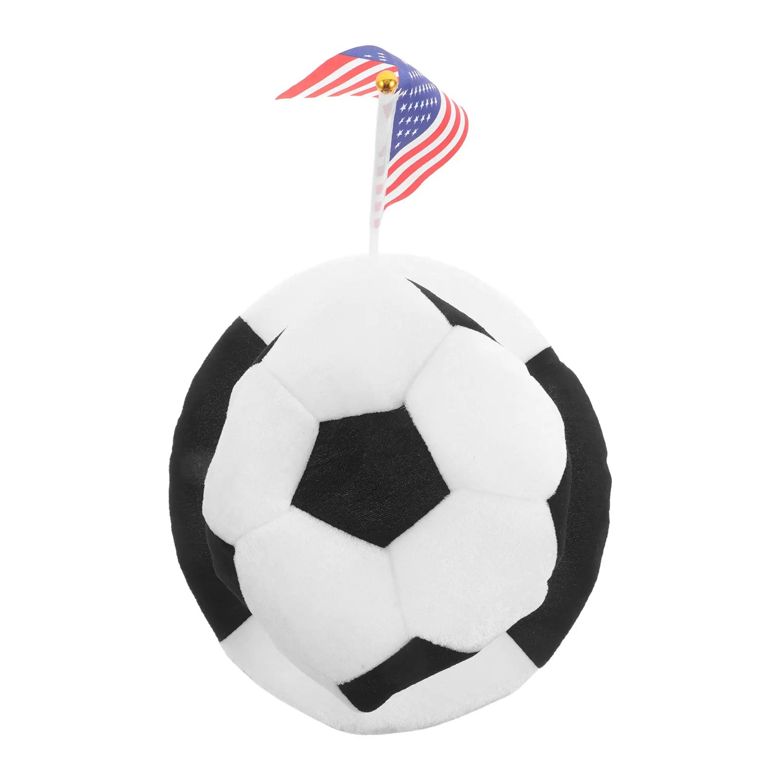 Gorro de Balón de Fútbol, Divertido Gorro de Fiesta de Fútbol, Disfraz de Fútbol Americano con Bandera de Estados Unidos, Accesorios para el Día del Partido de Carnaval