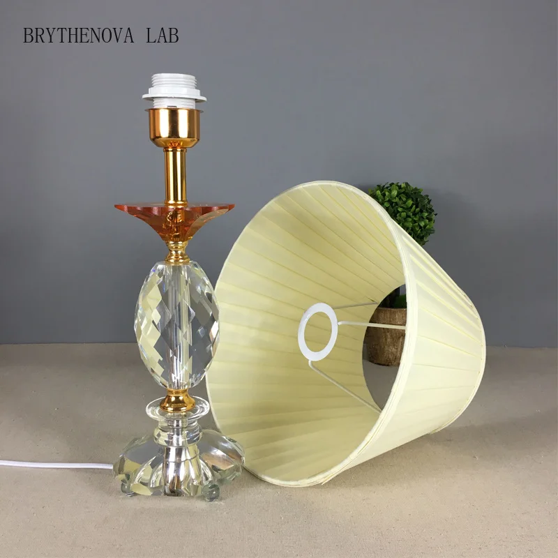 Round Lampshade Fabric Pleated E27 Table Lamp Shade Floor Bedside Lampshade Home Office Desk Decor Lighting Accessories