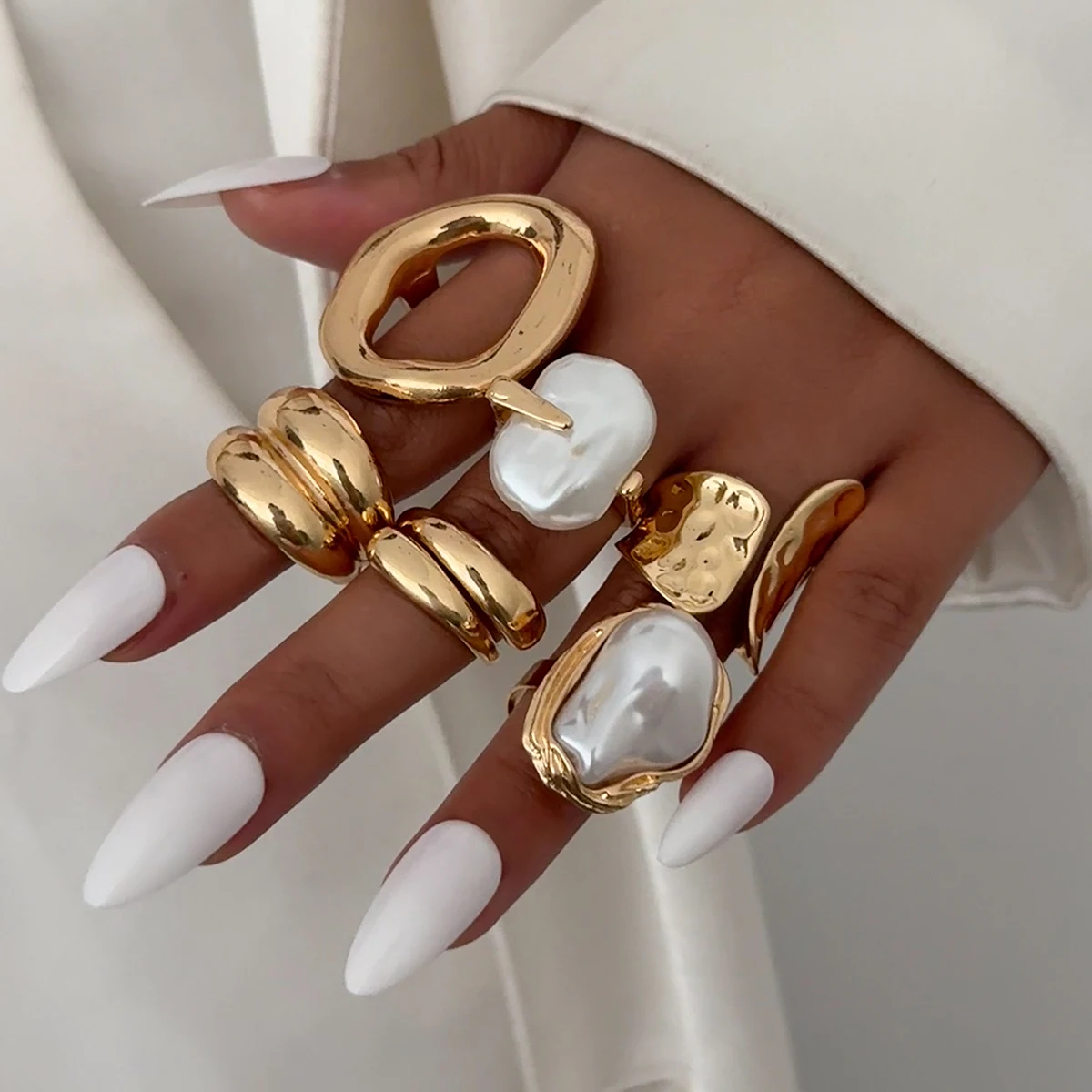 Ingemark 6 szt./zestaw Pierści – Vintage Punk Knuckle Rings Set recenzja i cena
