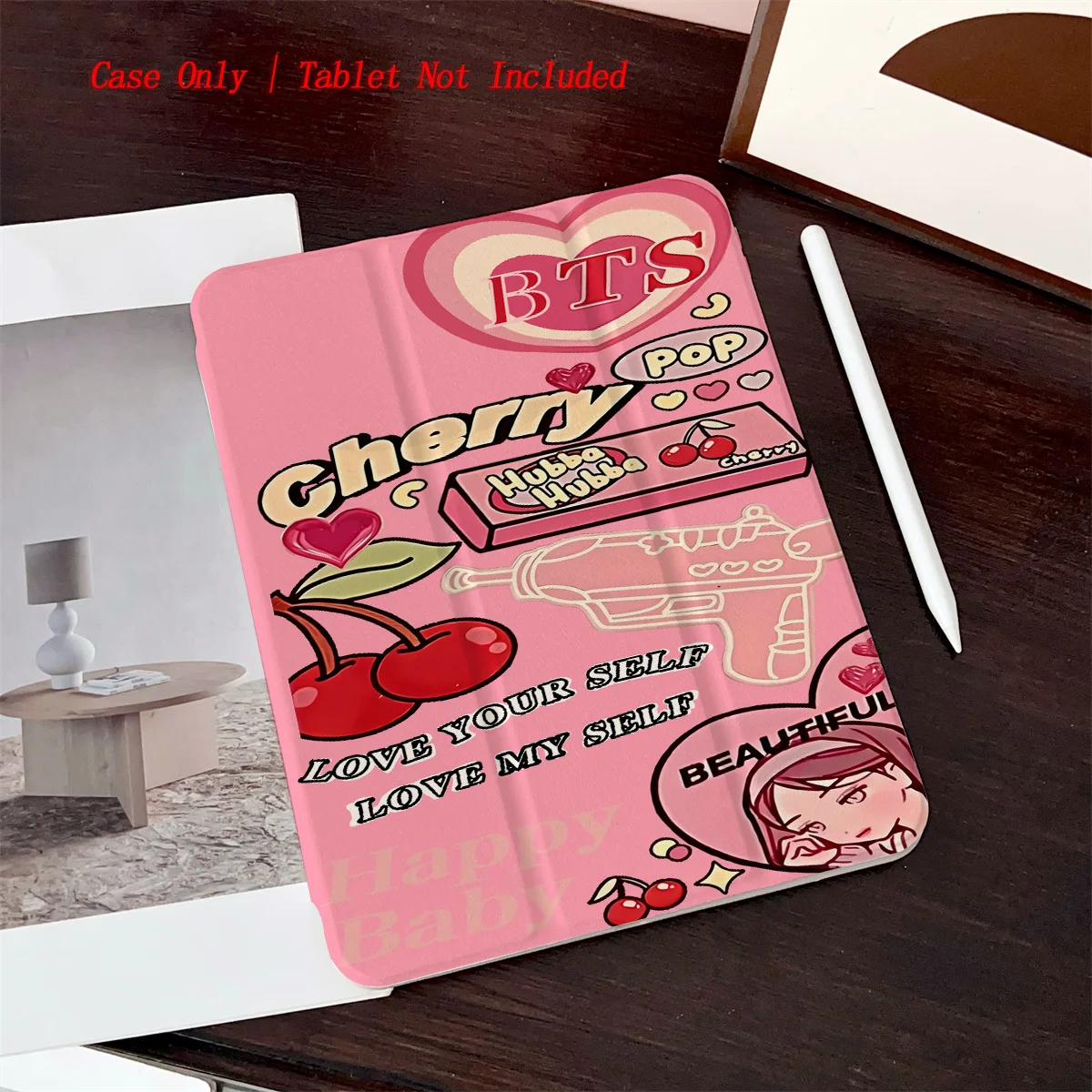 

Pink Unique Design iPad Case - Shockproof & Durable Cover for Apple Pro/Air/Mini