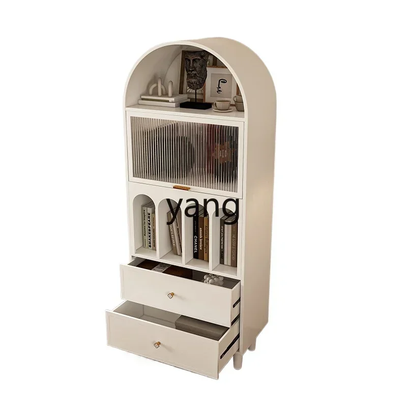 

Lhh living room entrance against the wall side cabinet Cream wind solid wood dining room decoration cabinet