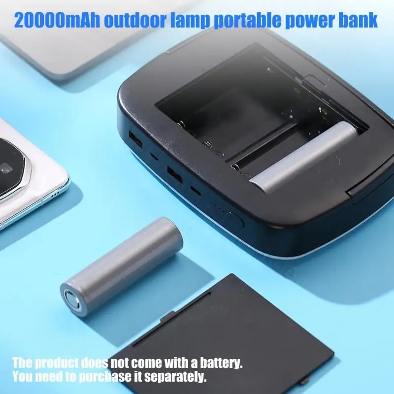 96BA 4Slot 21700 Battery Case For LED Outdoor Light ABS Shell Housing Durability And Portability For Nighttime Activity