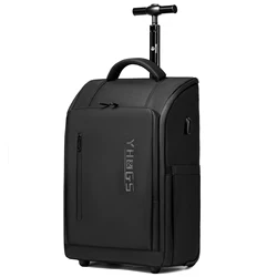 Business Rolling Luggage Backpack Waterproof Backpack with Wheels Travel Trolley Bags Carry on Luggage Bags Cabin Carry on Bag