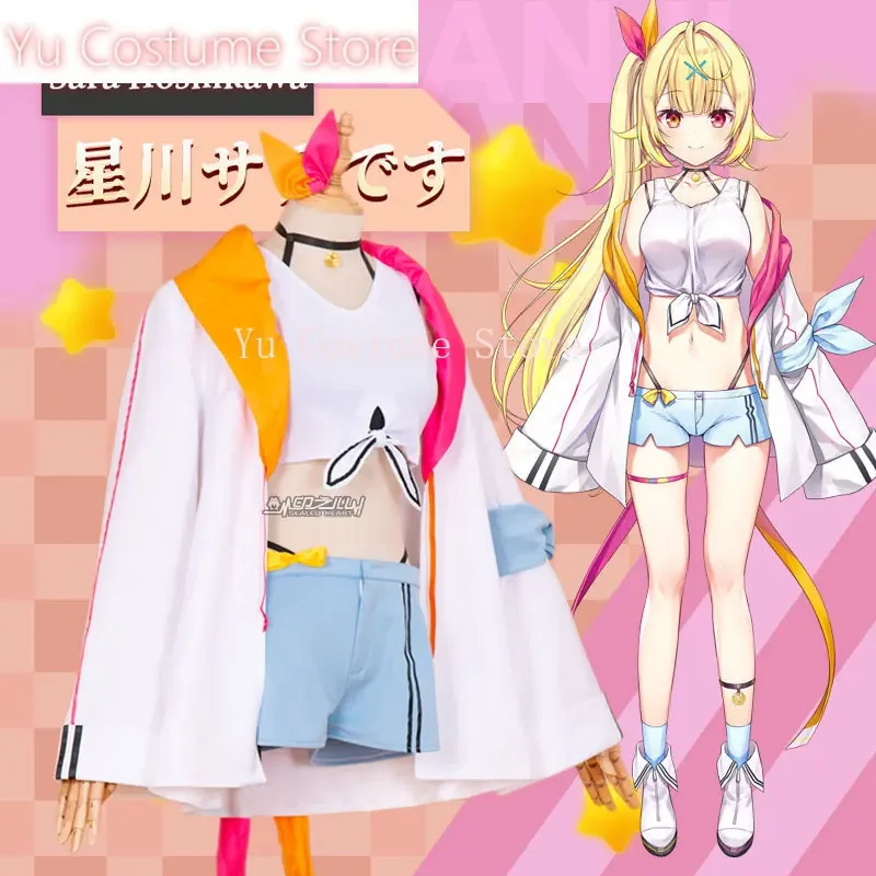 Yu Costume Vtuber Hoshikawa Sara Initial Clothing Women Cosplay Costume Cos Game Anime Party Uniform Hallowen Play Role Clothes