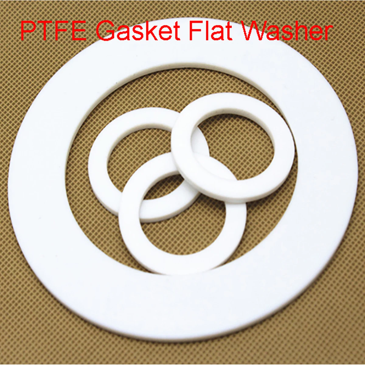 PTFE Gasket Flat Washer Thickness 1.25mm ID 3mm~160mm Resistant to High & Low Temperature Corrosion Anti-aging For Flange