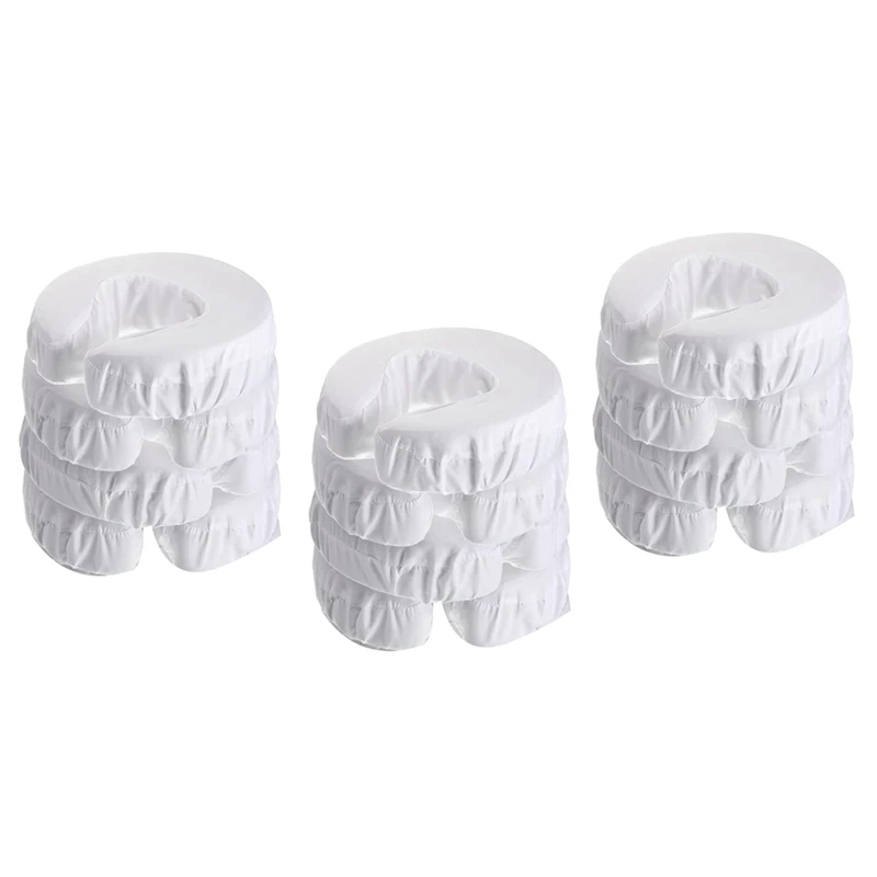 마사지 테이블 용 12Pcs 페이스 크래들 커버 재사용 가능한 마사지 테이블 레스트 커버 오일 방지 헤드 레스트 크래들 시트-A22G