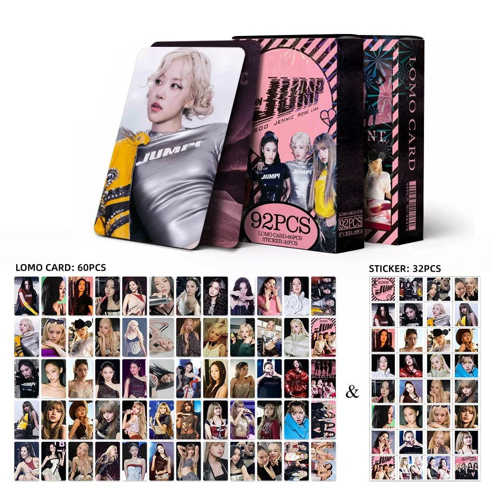 92PCS album music girl group JUMP card sticker HD photo tour concert double sides printing bright film card exquisite Gift
