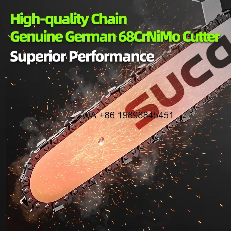Wmwmnu for SUCA SC-5807 10 Inch Chainsaw Professional Cordless Chain Saw with Battery Power Garden Tools Wood
