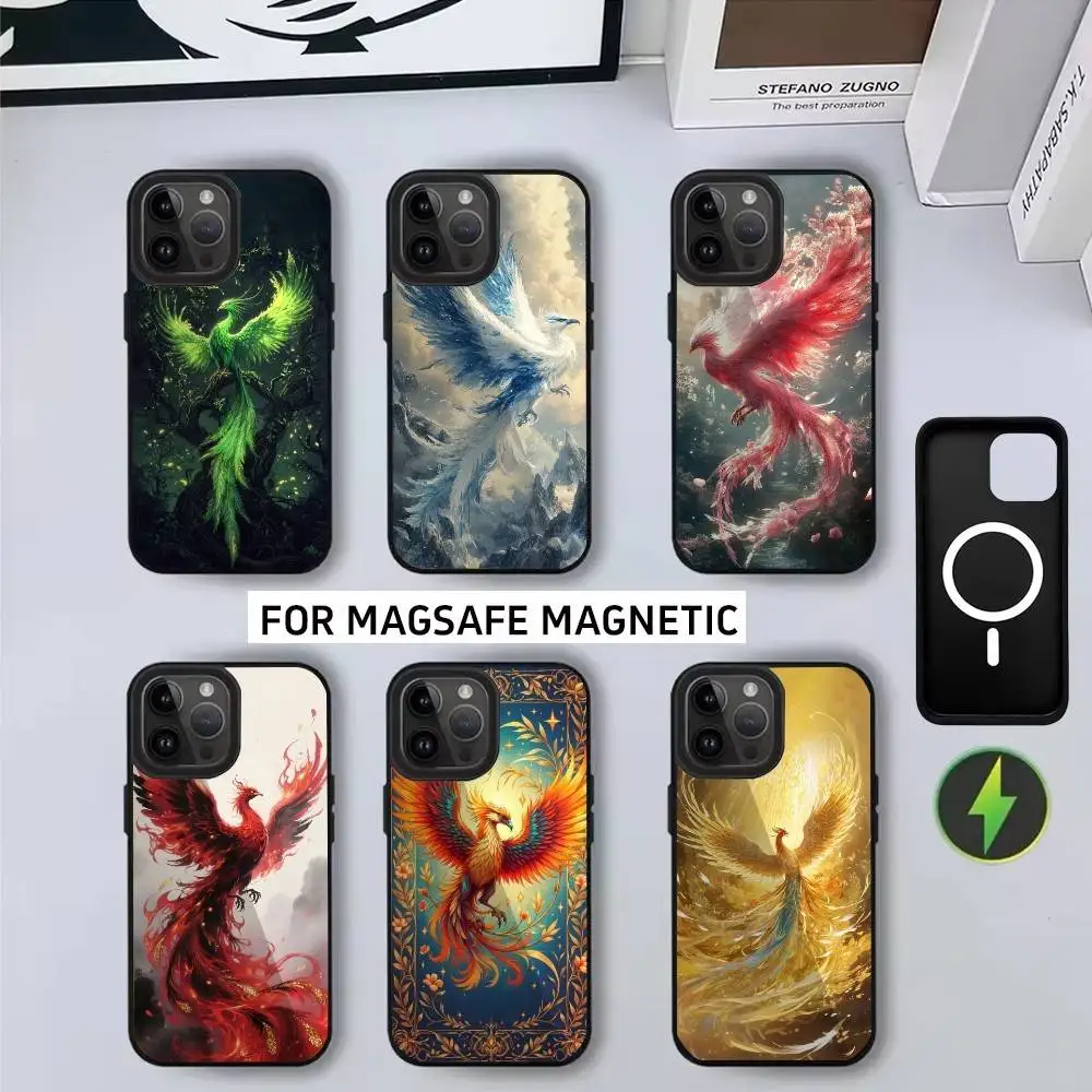 

Mysterious Phoenix Phone Case For iPhone17,16,15,14,13,12,11 Plus,Pro Max Magnetic For Magsafe Wireless Charging