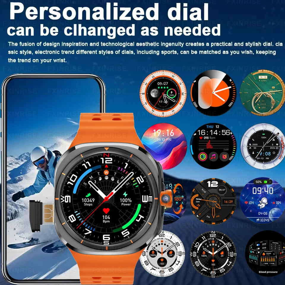 New For Samsung Watch 7 Ultra Smart Watch 32G Memory 5G SIM Card GPS Video Call Smartwatch WIFI Camera Global Call Google TikTok