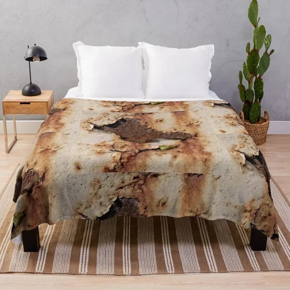 

Colors of Rust with leave 01 (Rust-Art, Rost) Throw Blanket Anti Shedding Soft Fuzzy Blanket for Home