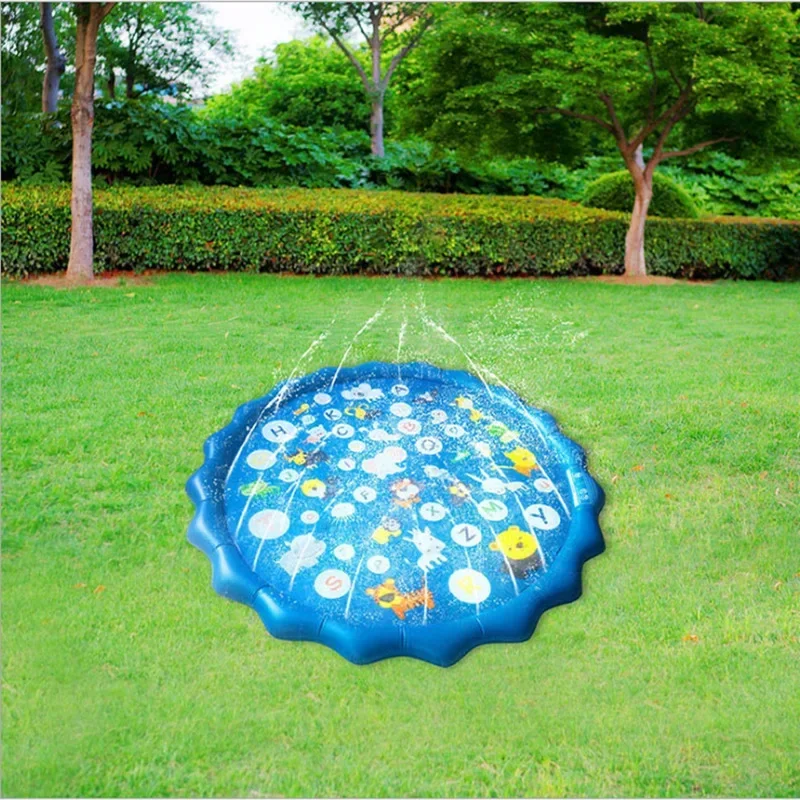 100/170 Cm Kinderen Sprinkler Speelkussen Mat Outdoor Gazon Strand Brief Ballon Waternevel Water Spel strand Mat Kussen