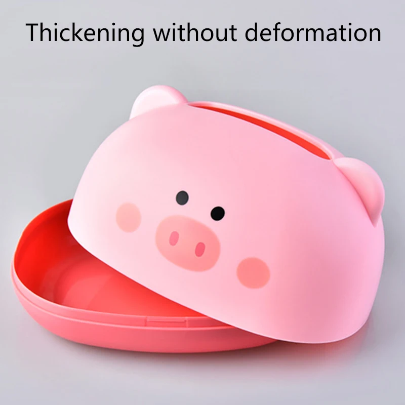 Napkin Holder Household Living Room Dining Room Creative Pig Storage Box Bathroom Tissue Box Portable Towel Case Dispenser