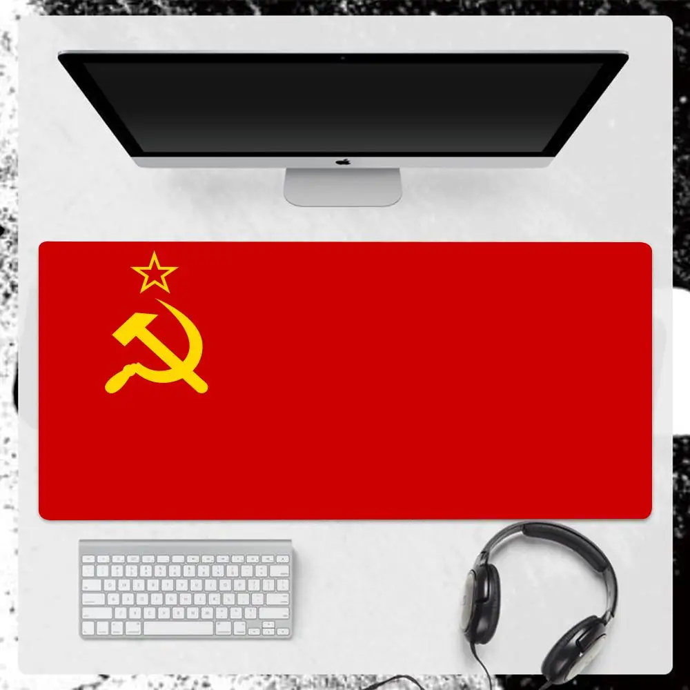 Soviet Union USSR Flag Mouse Pad Mouse Pad Gaming Mousepad Speed Desk Mat Laptop Gaming Mats For Office Carpet Desk Accessories