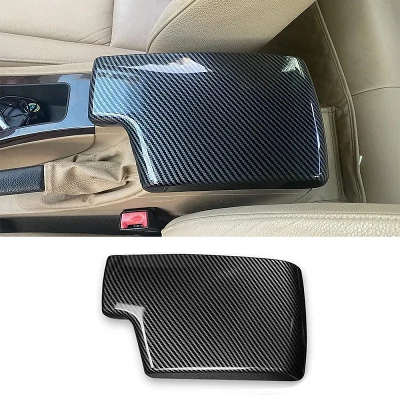 

Carbon Fiber Grain Armrest Cover Center Console Pad For BMW 3 Series E90 E91 E92 E93