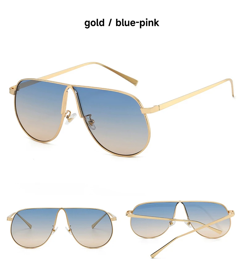 Neue Modische Sonnenbrillen für Damen und Herren Übergroße Piloten-Sonnenbrillen UV400 Metall-Brillen Markendesigner-Shades – Detail 10