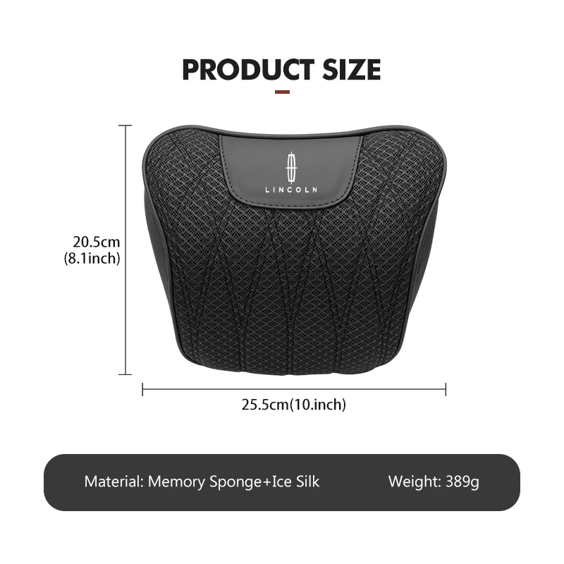 Car Neck Pillow Protector Memory Foam Cushion Accessories For Lincoln Navigator MKZ MKX MKC MKT Continental Nautilus view 6