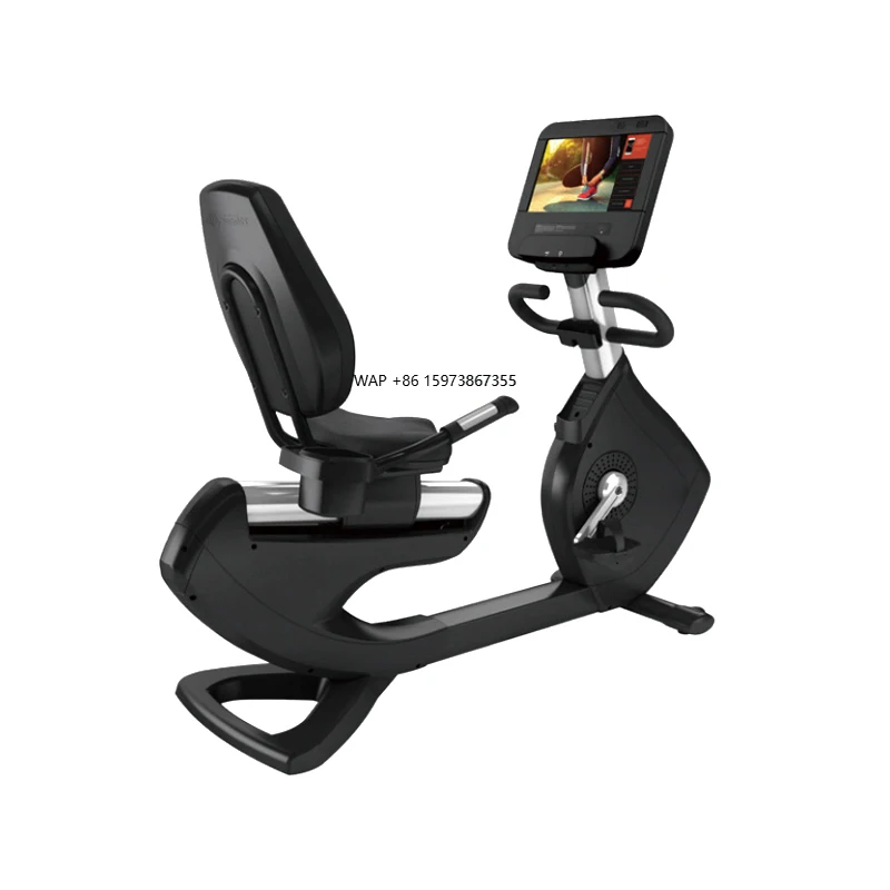 

Commercial gym fitness carbon fiber LCD screen adjustable resistance horizontal exercise bike aerobic exercise bike