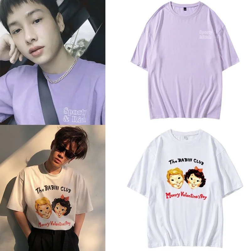 

Offgun Atapan Rolling Treasure Zhong Peng Dad Compared to Same Style Clothes Loose Print Round Neck Popular Short Sleeve T-shirt