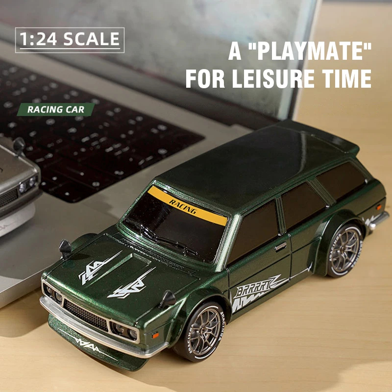 Mini voiture de course télécommandée Rc de bureau, véhicule à dérive à demi-échelle, modèle de voiture rétro simulé, cadeau pour enfants, 1/24
