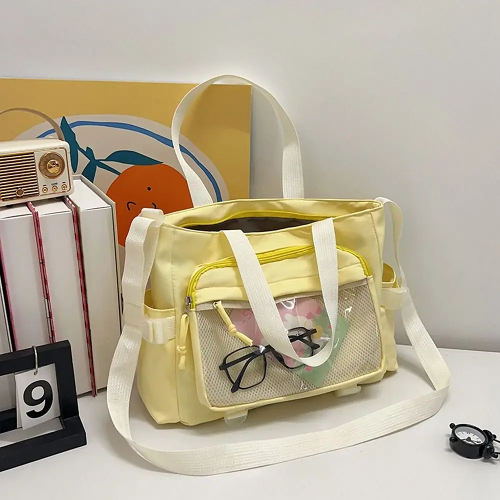 

Lovely Japanese Style Transparent Itabag Large Capacity Harajuku Canvas Tote Bag Casual Pvc JK Shoulder Bag Student