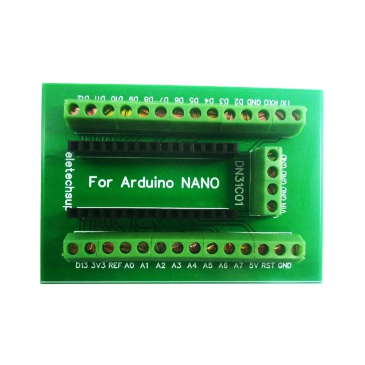 DN31C01 DIN Rail Mount Screw Terminal Block Adapter Module For Arduino NANO Board