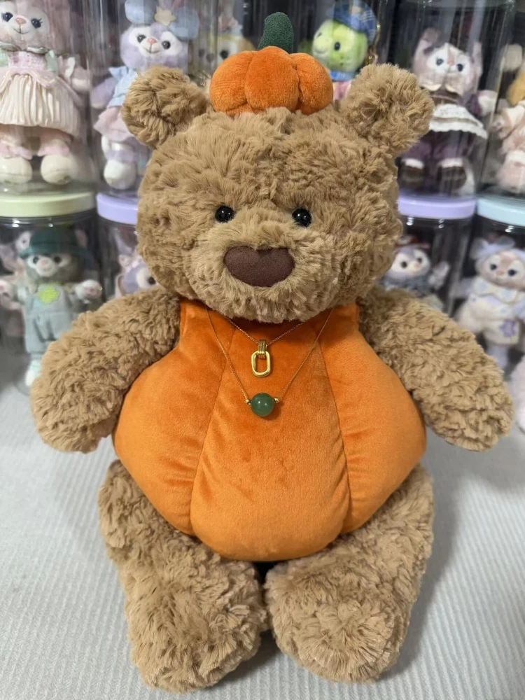 برشلونة الدب اليقطين لطيف دمية ألعاب من نسيج مخملي مهرجان دمية الهالوين لطيف ألعاب من القطيفة مناسبة كهدايا عيد ميلاد للأصدقاء #6