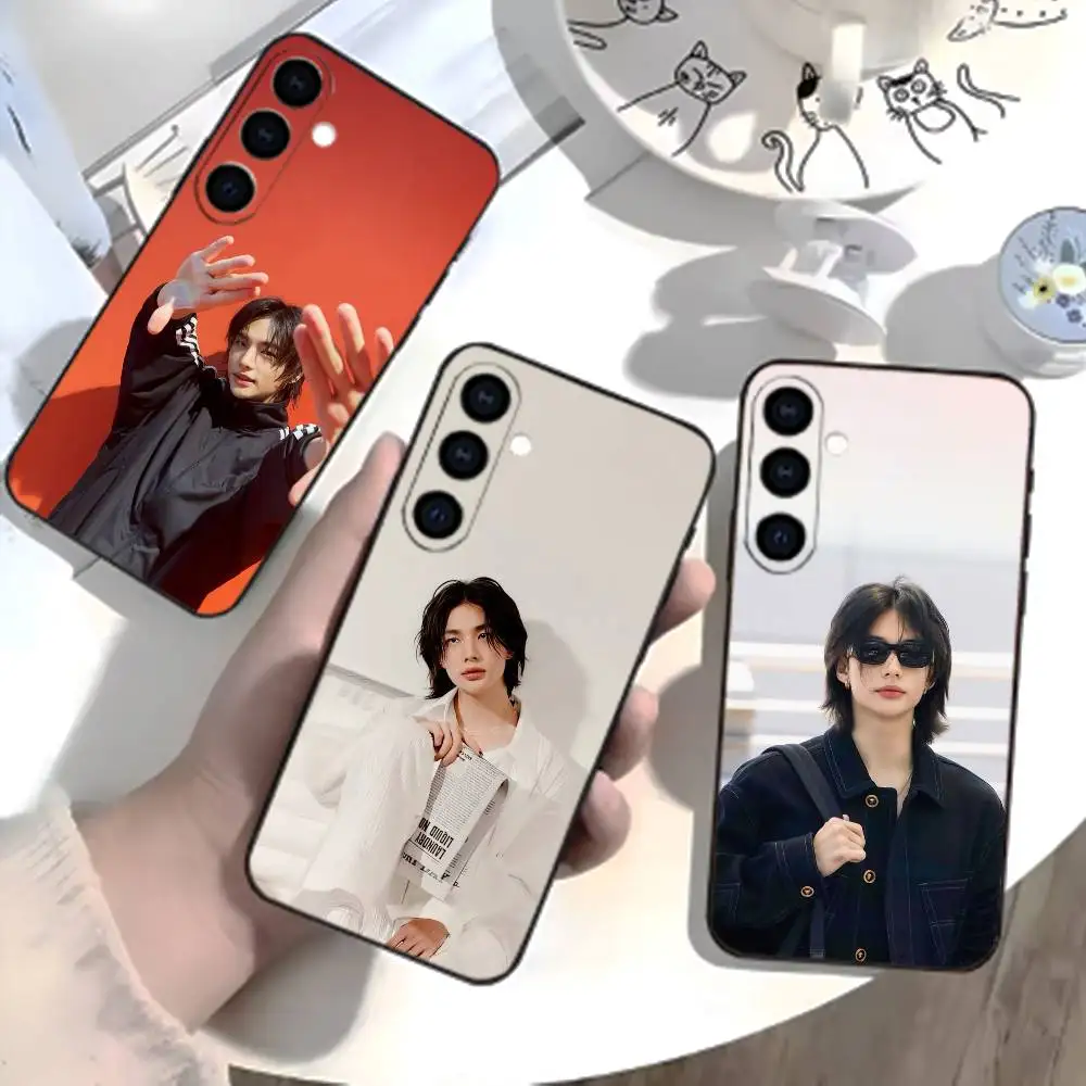 KPOP idol G-Hyunjin Phone Case For Samsung Galaxy A73,A21s,A22,A31,A52,A53,A71,A41Soft Black Shell