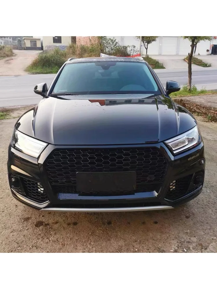 Voor Audi Q5 SQ5 Gemodificeerde RSQ5 2018 2019 2020 Voorbumper Mesh Racing Grills Grill Honingraat Kap Cover Plaat Auto accessoires - afbeelding 2