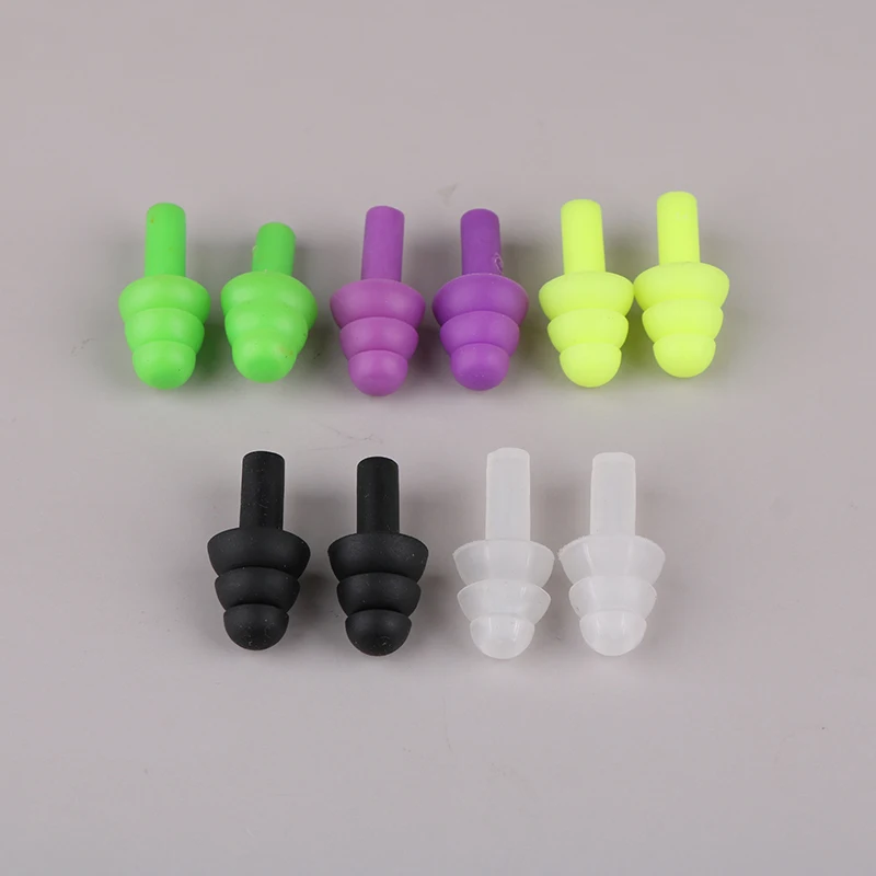 5 Pairs Soft Anti-Noise Ear Plug Waterproof Swimming Silicone Swim Earplugs For Adult Children Swimmers Diving