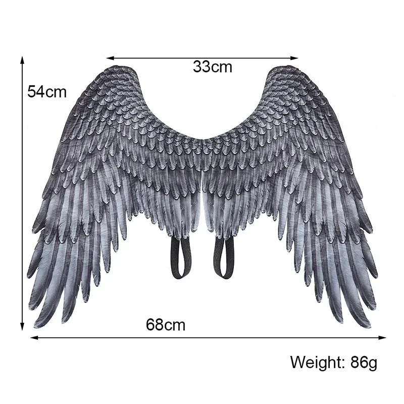 Angel Wings 3D Big Wings Non-Woven Cosplay Fabric Angel Devil Adult Easter Carnival Theme Party Large Black Wing Accessorie Gift