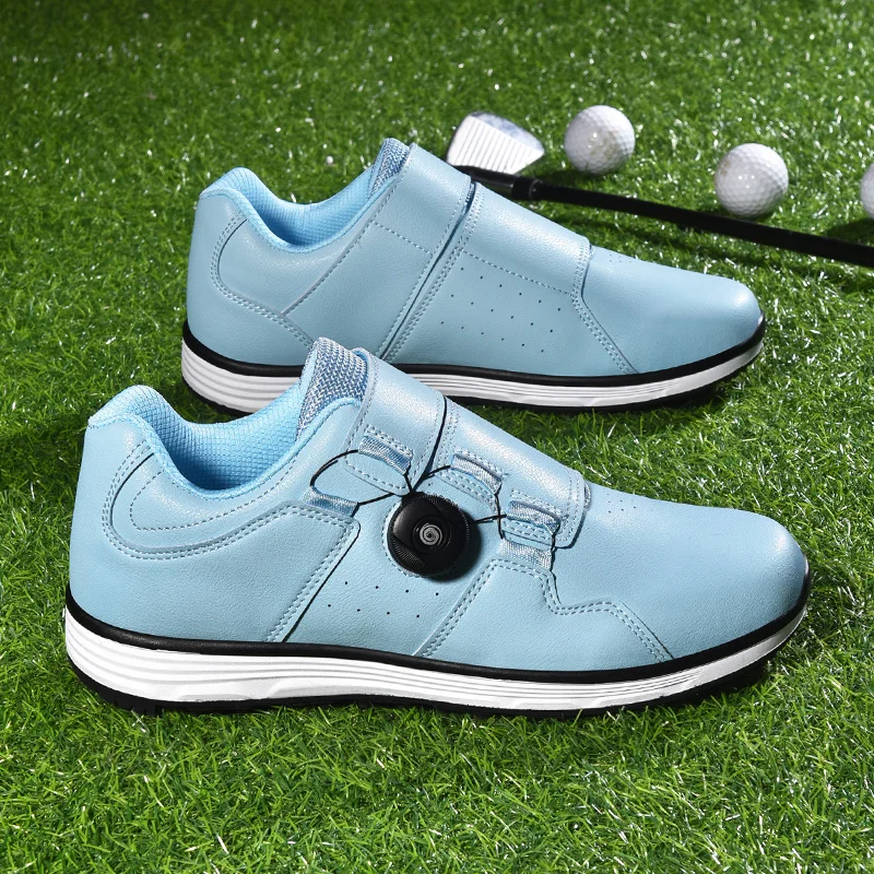 2025 new rotating button golf shoes men's outdoor casual sports shoes anti slip and waterproof men's shoes