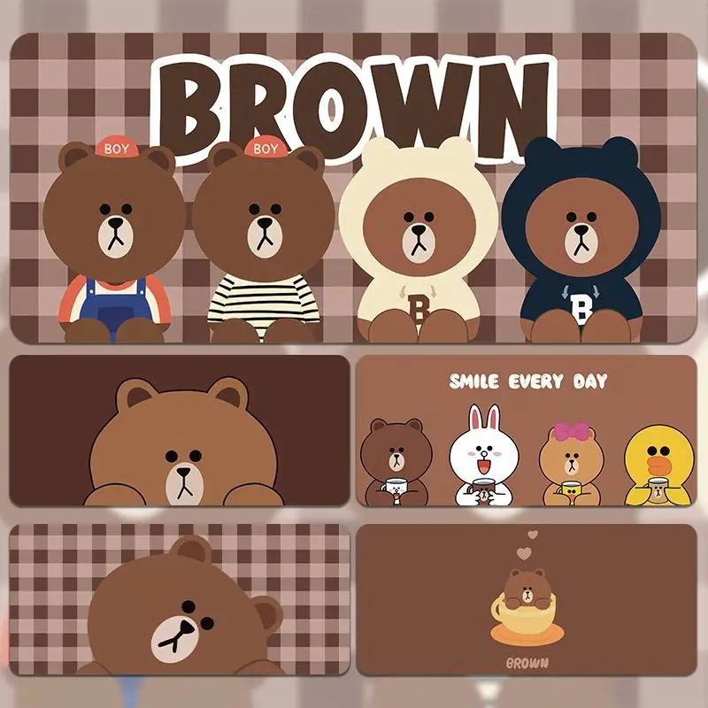 line-friends-brown-cony-sally-mousepad-de-desenho-animado-fofo-e-kawaii-para-casa-e-escritorio-com-apoio-de-pulso-tapete-para-teclado-tapete-de-mesa-presente