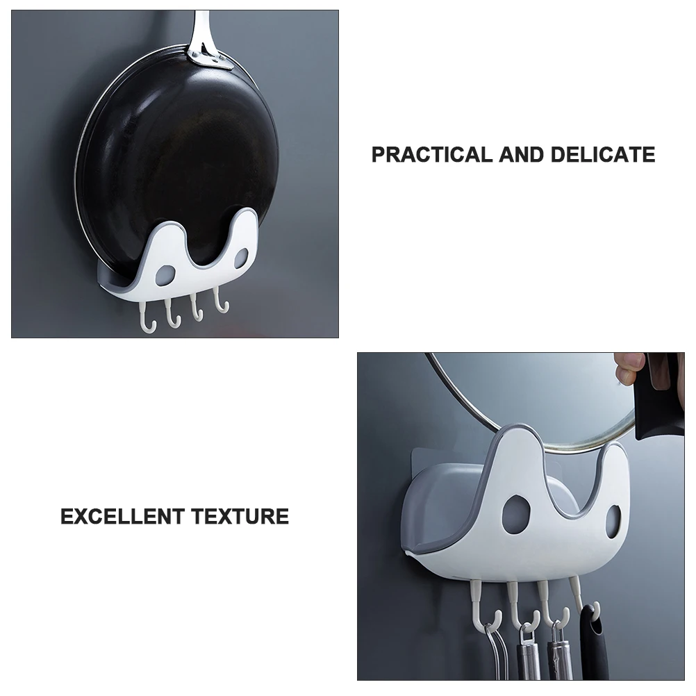 

2Pcs Double Layer Pot Cover Rack Wall Mounted for Kitchen Storage Punch Free Pan Lid Organizer Holder on Smooth Tile Glass Metal