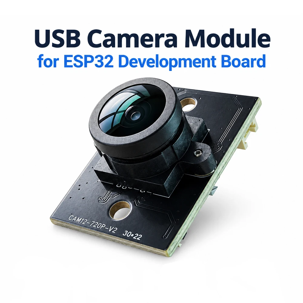 3-in-1 USB Camera Module for ESP32 Development Board with Microphone Speaker 720P HD 150 Degree Wide-Angle Lens Module