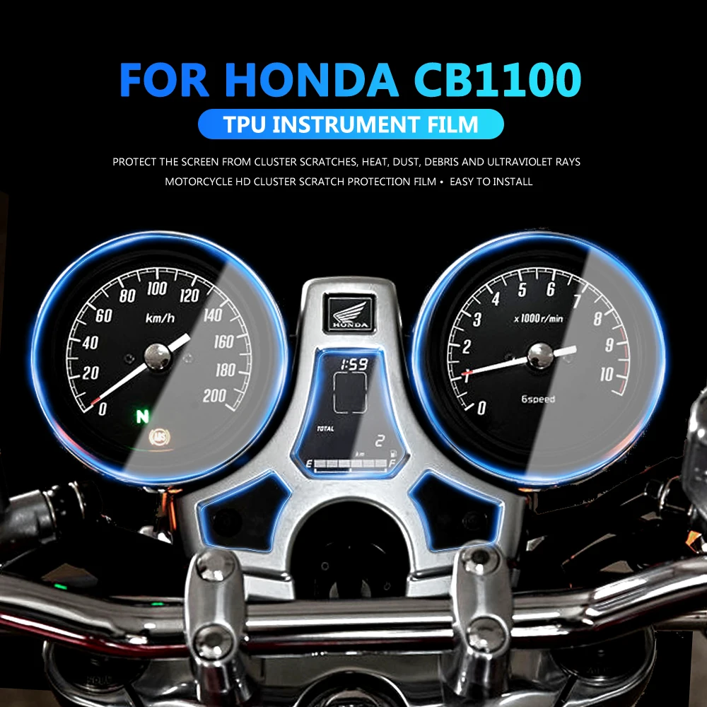 For CB1100 CB 1100 Motorcycle Scratch Cluster Screen Dashboard Protection TPU Instrument Film