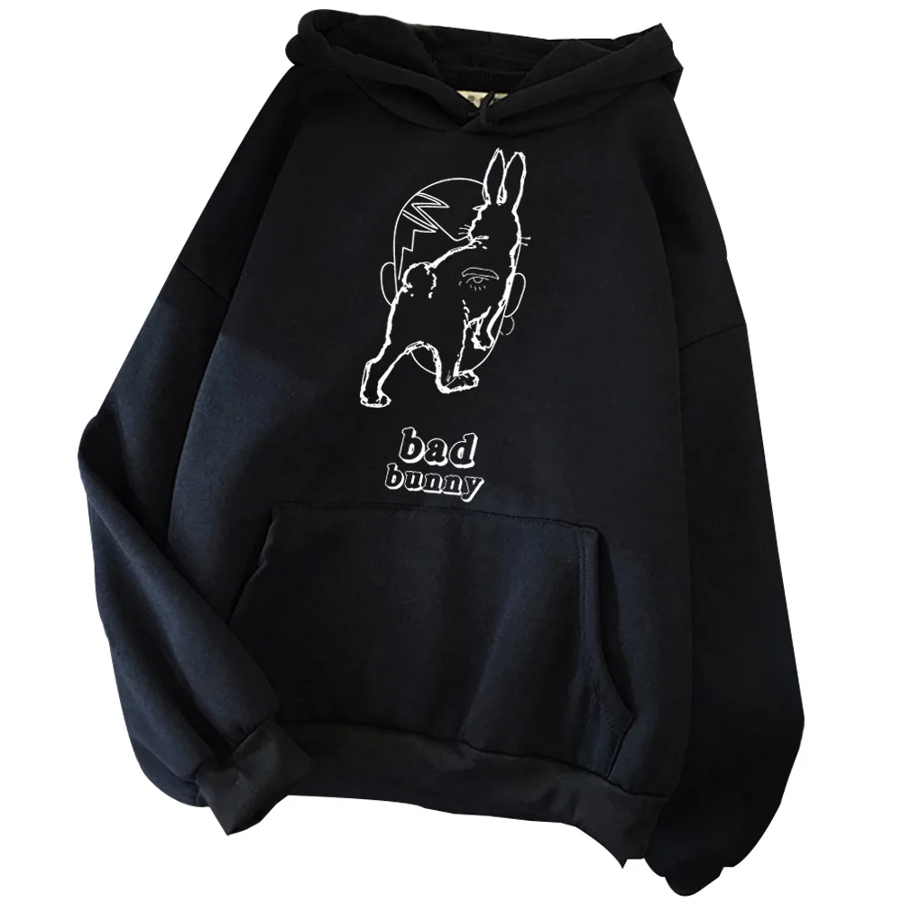 

Bad Bunny Hoodie Design Bad Bunny Merch Gift for Music Lover Unisex Pullover Tops Streetwear