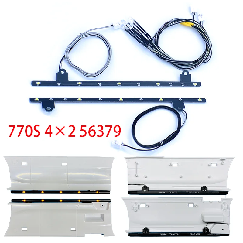 

RC Truck LED Side Skirt Light Board Upgrade Lighting for 1/14 Tamiya SCANIA 770S 4×2 56379 Car Accessories