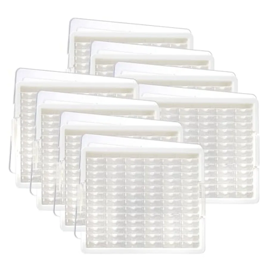 

Plastic Tray and Bead Organizer with 78 Containers in Various Sizes Clear Tray and Lid for Beads 8 Pack Ideal for Craft Storage