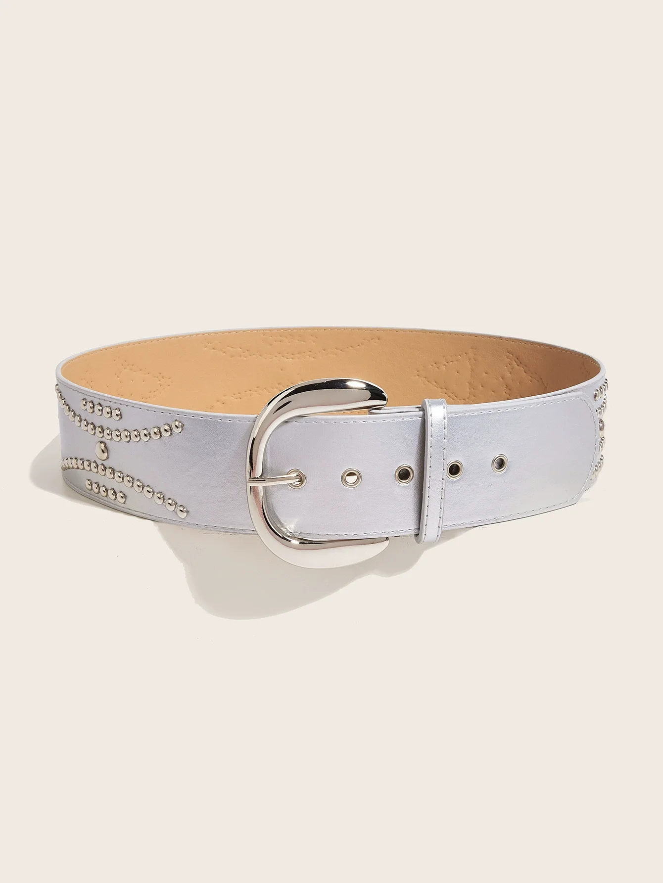 المرأة موضة بولي Leather الجلود برشام مشد أنثى Cummerbund معطف حزام فستان Decration حزام عريض J905