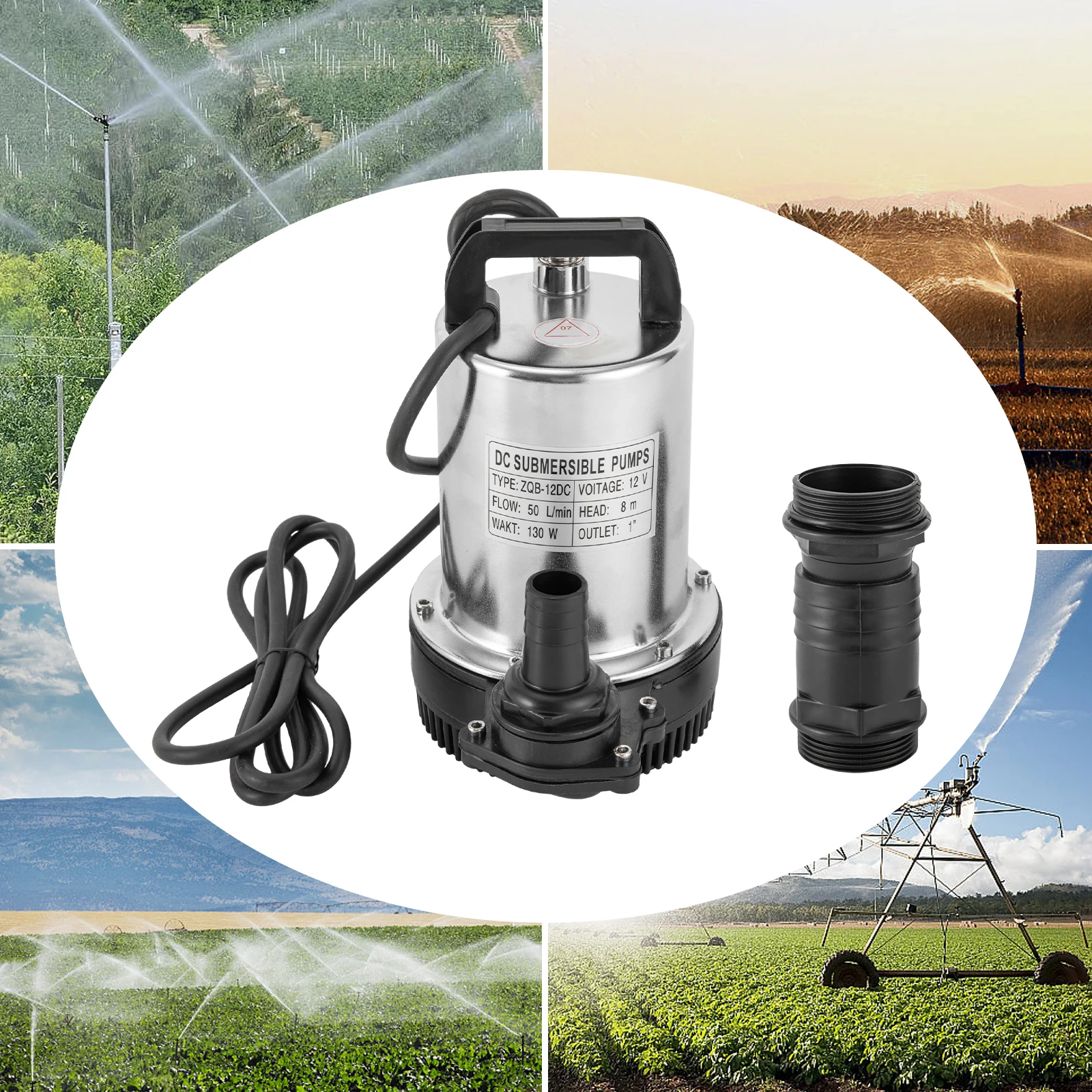 160W Stainless Steel Submersible Pump 3000rpm 50L/min Flow Corrosion-Resistant for Garden & Farm Irrigation Sustainable Drainage