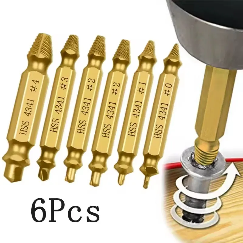 Broca peluda, removedor de rotos, pequeño, fácil de sacar, Kit de extracción rápida, juego de Extractor de tornillos dañados, herramientas eléctricas de fácil demolición