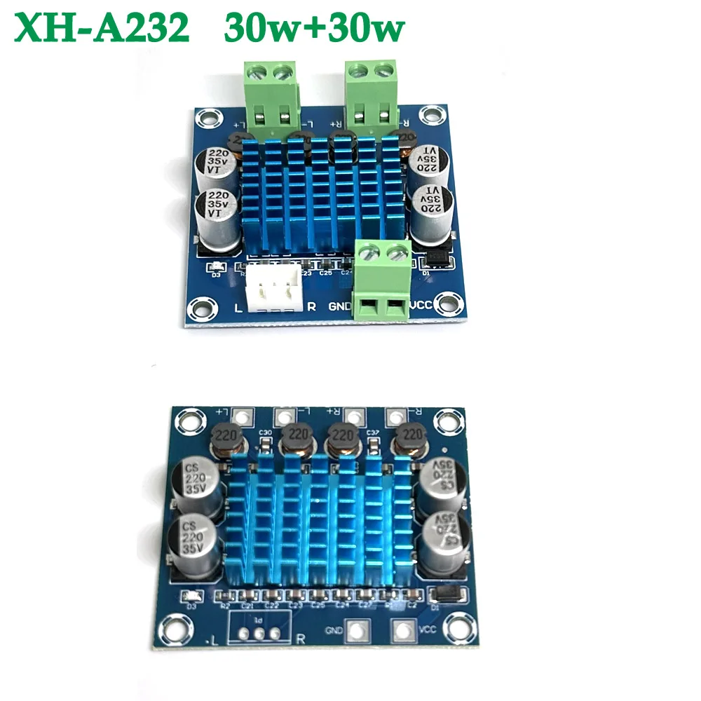 XH-A232 HD Digital Audio Amplifier Board MP3 Amplification Module 12v24v Sound Amplification Board Double Channel 30W