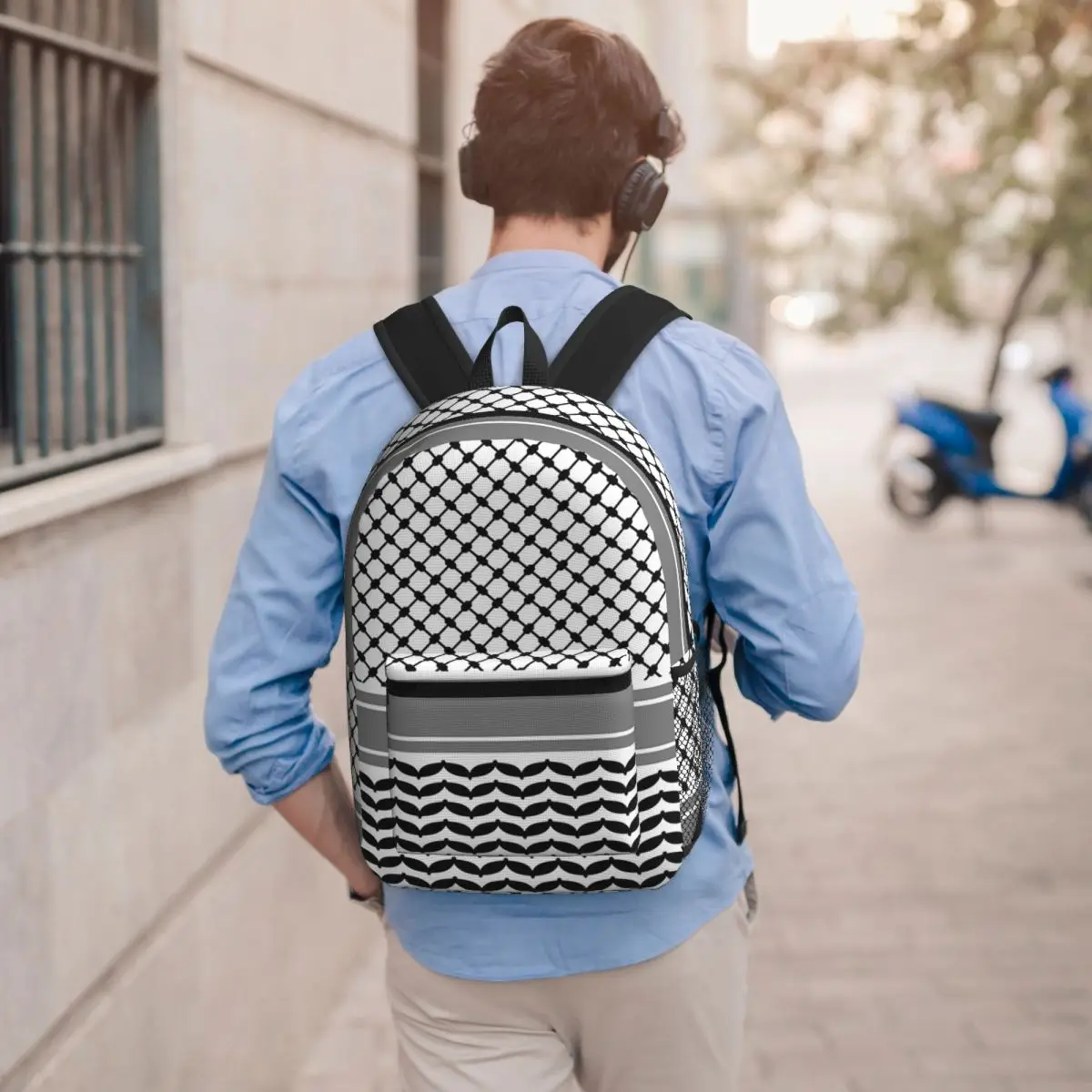 

Palestinian Keffiyeh Backpack Boys Girls BookBag Kids School Bag Computer Shoulder Bags for Men Women