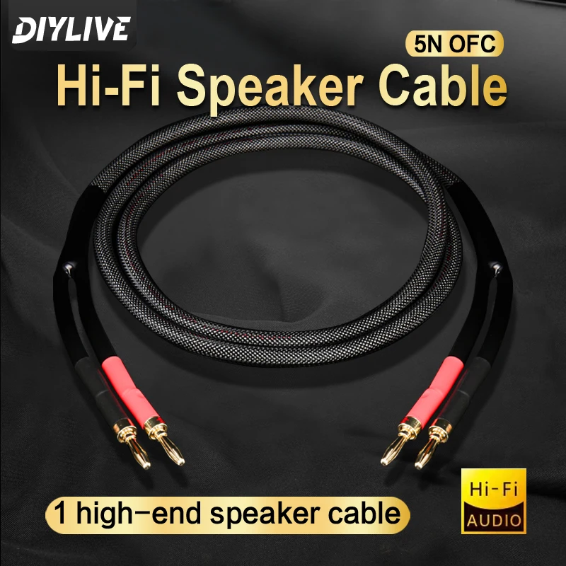 Kabel głośnikowy HIFI klasy 5N o wysokiej czystości, główne i dodatkowe głośniki, wzmacniacz mocy surround, komputerowy kabel audio — zdjęcie produktu 2