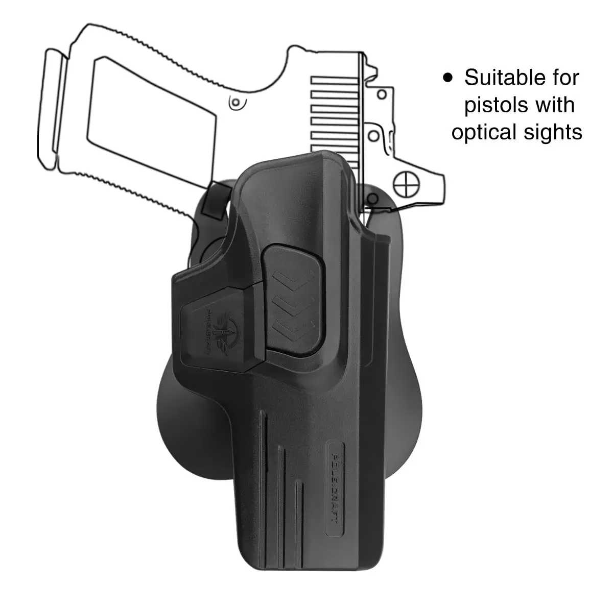 Imagem -05 - Owb Polymer Paddle Holster Compatível com Glock 17 19 19x 25 44 45 Gen 15 Glock 22 31 Gen 14 23 32