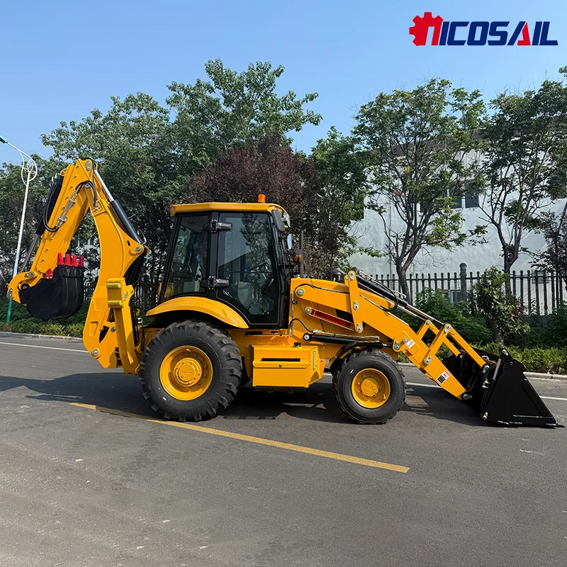 Высококачественный экскаватор-погрузчик, свободный перевозки, двухсторонний загрузчик, оснащенный 4-приводом, сильная мощность, эффективная работа