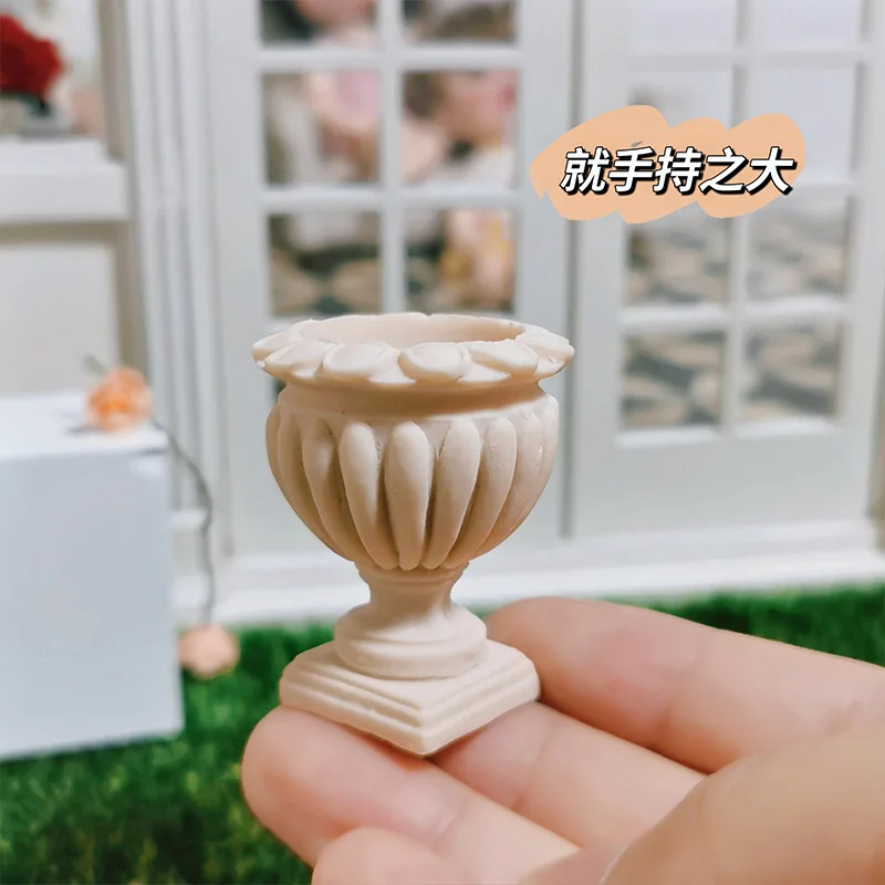 1:12 ドールハウスアクセサリー Diy ミニチュアモデル置物シミュレーションローマ柱植木鉢ドールハウスクリエイティブ装飾おもちゃ
