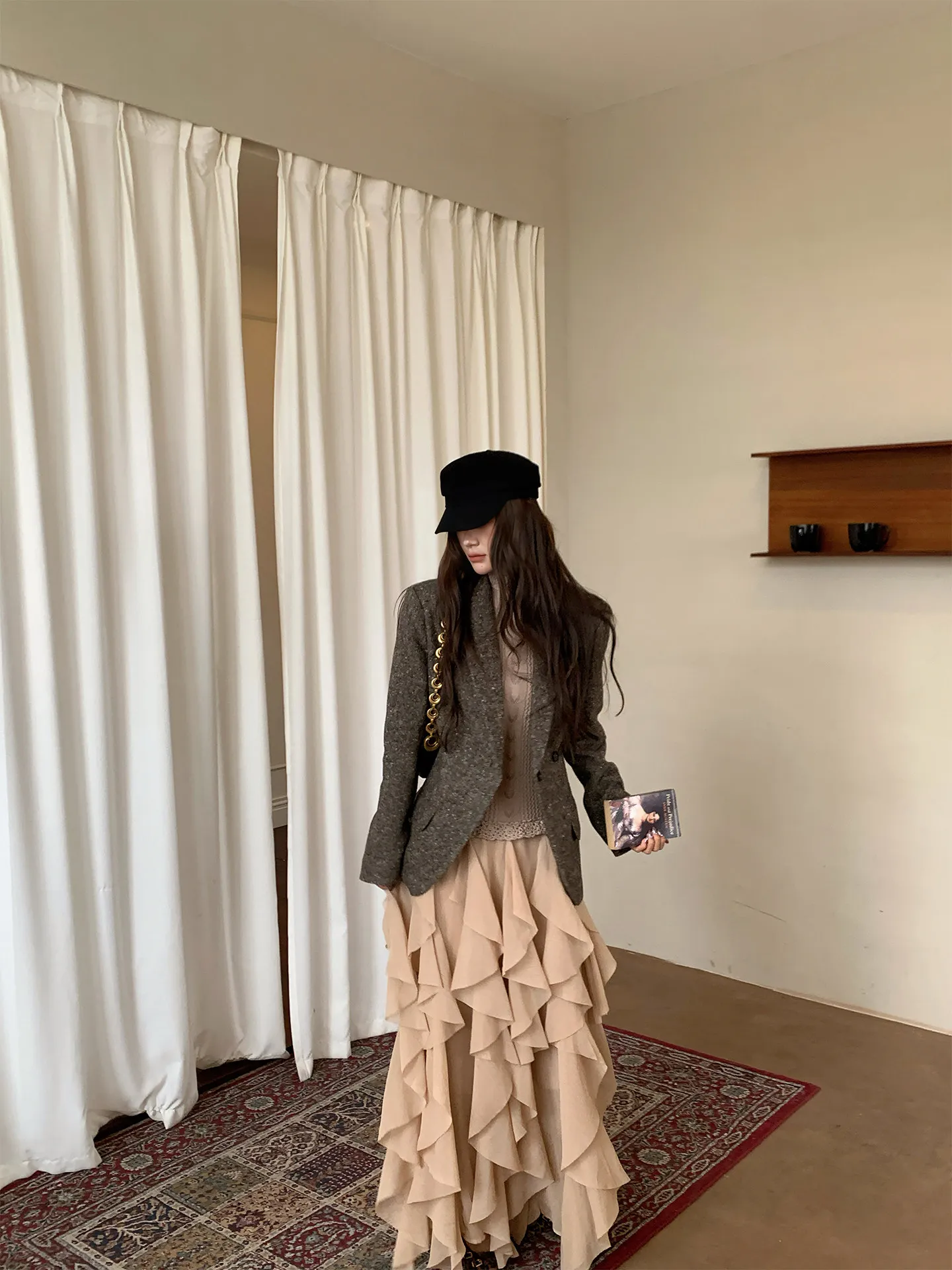【MAR】Женский винтажный серый б – обзор и цена Tailored Coat Wool